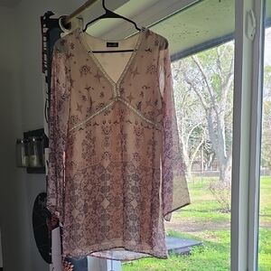 Dee Elle Pink Long Sleeve Dress